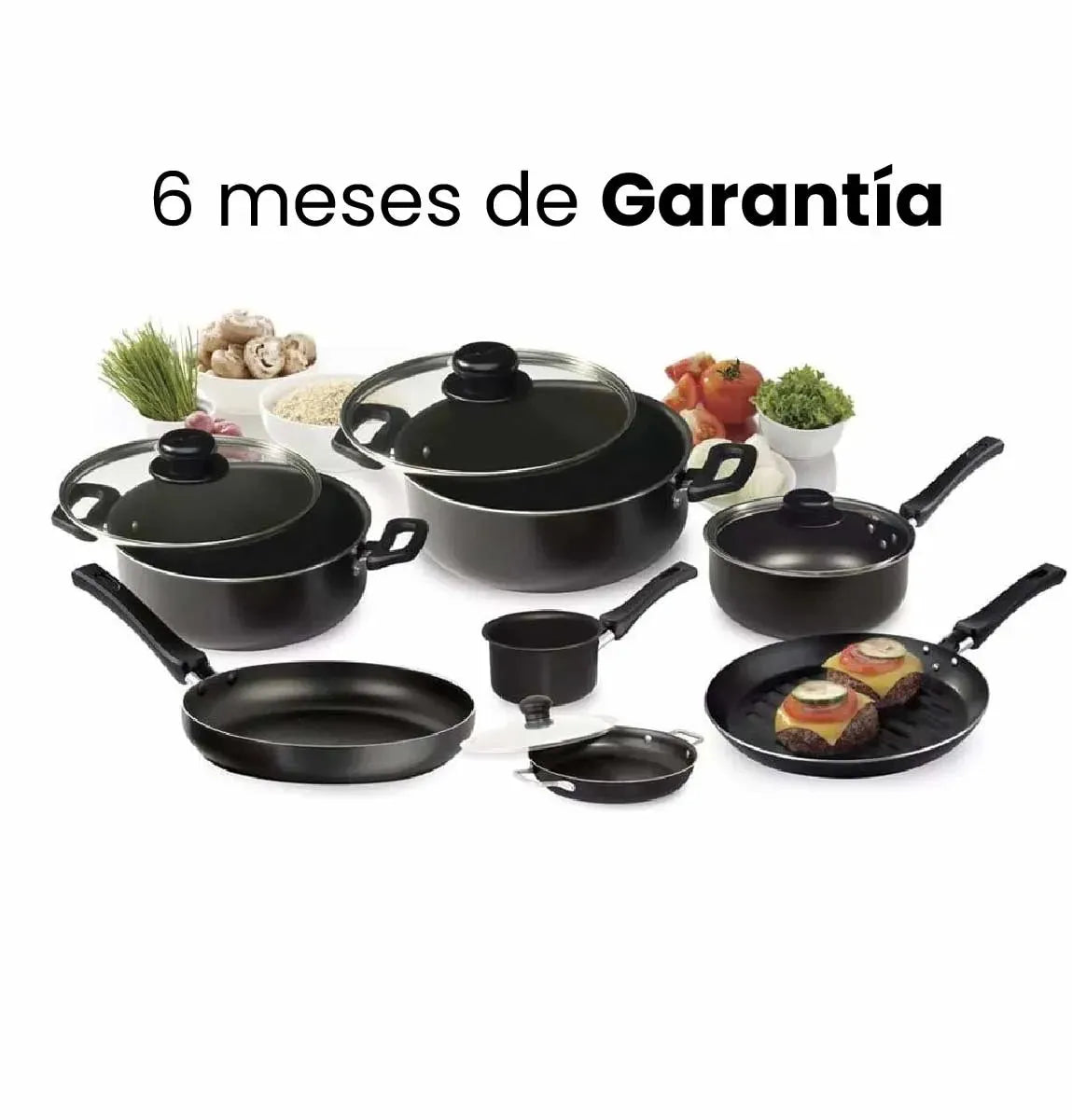 Juego De Ollas Universal 13 Piezas Antiadherente  🍲🍚